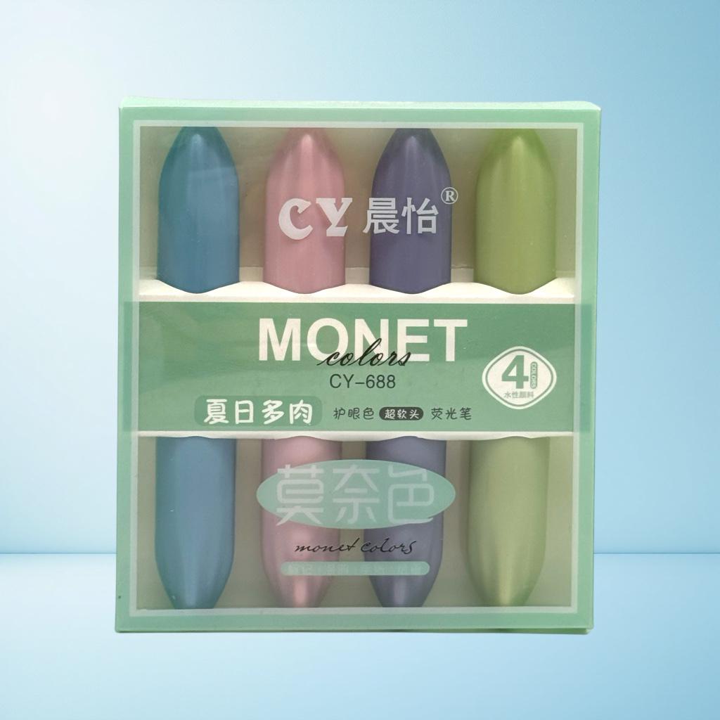 MONET CY-688 MASKARA YEŞİL FOSFORLU KALEM 4'LÜ SET